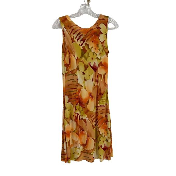 Vintage Hilo Hattie Hawaiian Dress Sleeveless Orange Tropical Flared Bottom XS - Picture 5 of 9